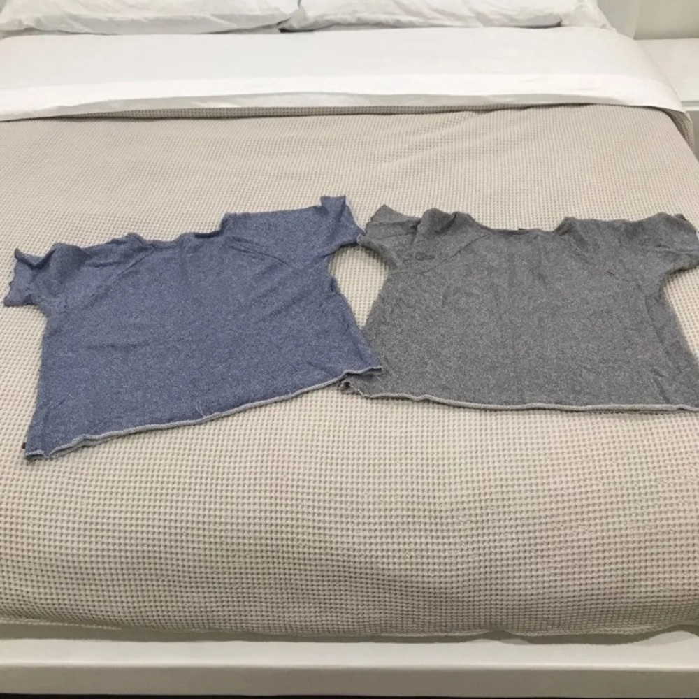 Victoria’s Secret 2 Cotton Boxy Raw Edge Tops S